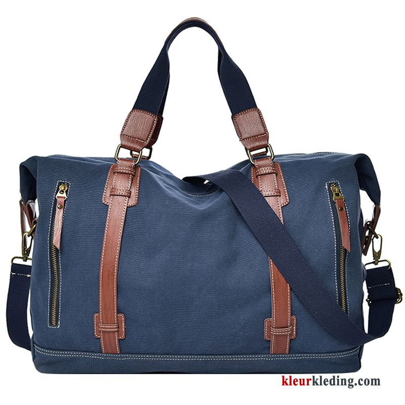 Wandelrugzak Trend Canvas Reizen Grote Capaciteit Tas Casual Dames Grote Tas Heren Bruine