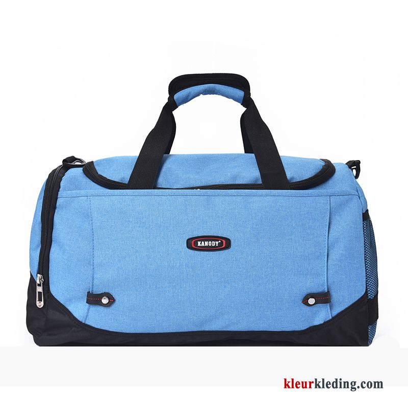 Wandelrugzak Waterdicht Rechtbanken Reizen Sport Heren Tas Diepe Reistas Dames Blauw