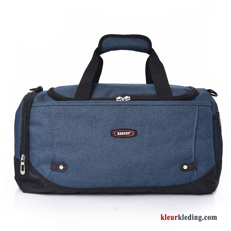 Wandelrugzak Waterdicht Rechtbanken Reizen Sport Heren Tas Diepe Reistas Dames Blauw