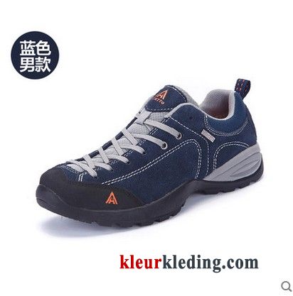 Wandelschoenen Herfst Outdoor Waterdicht Trekking Ademende Mannen Grote Maten Schoenen Heren Blauw