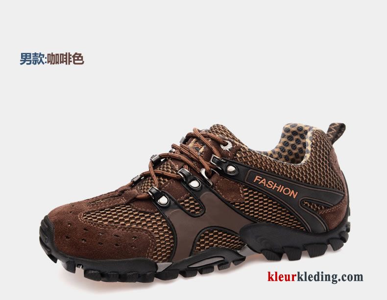 Wandelschoenen Outdoor Mannen Ademende Trekking Maas Casual Sport Donker Heren Blauw