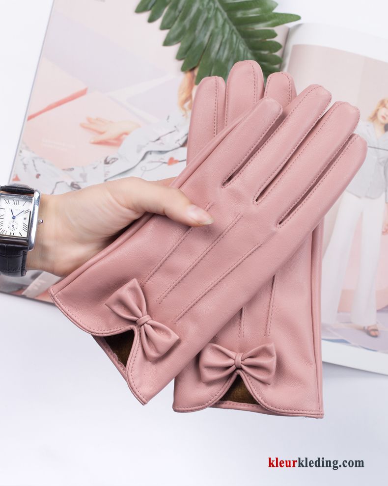 Winddicht Handschoen Touchscreen 2019 Roze Blijf Warm Schattig Pluche Dames