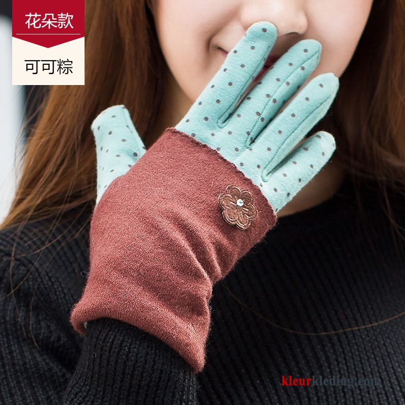 Winddicht Student Breien Herfst Handschoen Schattig Blijf Warm Pluche Dames