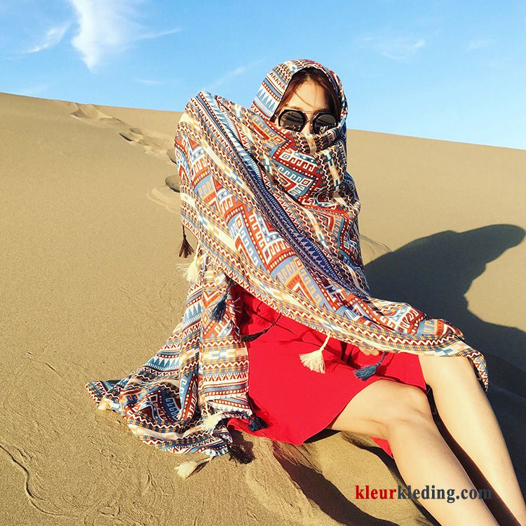 Winter Zonnebrandcrème Strand Sjaal Herfst Dual Gebruik Voorjaar Super Dames