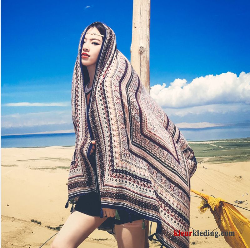 Winter Zonnebrandcrème Strand Sjaal Herfst Dual Gebruik Voorjaar Super Dames