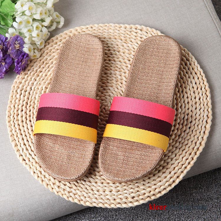 Zomer Plateauzool Kleur Lovers Mannen Pantoffels Slippers Vrouwen Dames