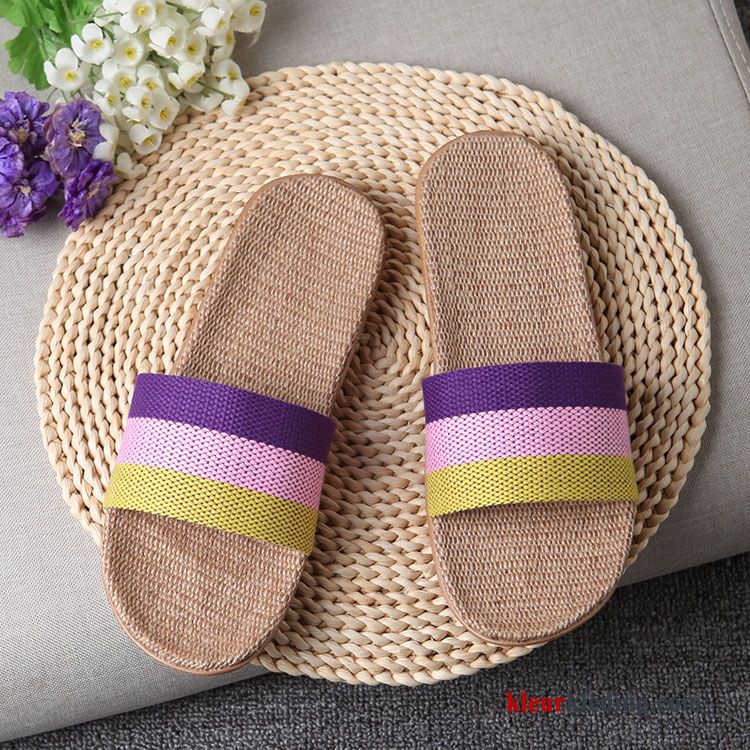 Zomer Plateauzool Kleur Lovers Mannen Pantoffels Slippers Vrouwen Dames