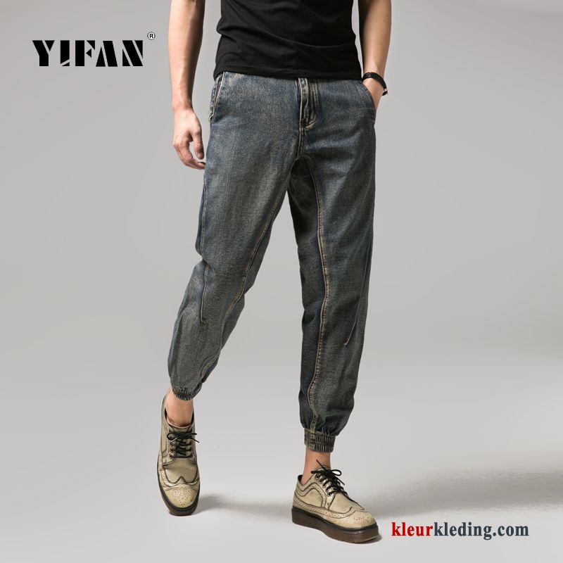 Zwart Spijkerbroek Jeans Strak Heren Trend Mini Losse Harlan
