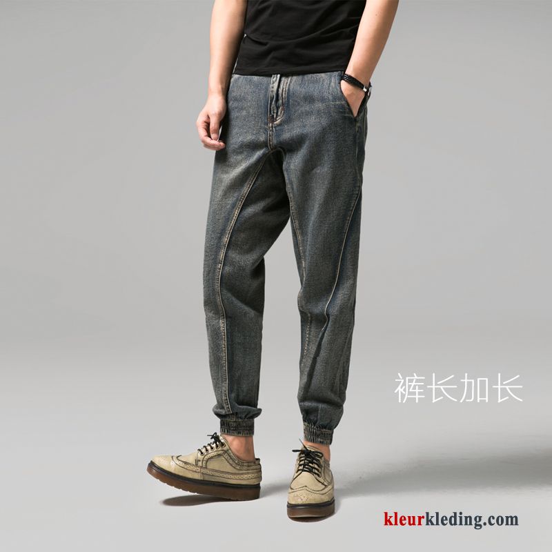 Zwart Spijkerbroek Jeans Strak Heren Trend Mini Losse Harlan