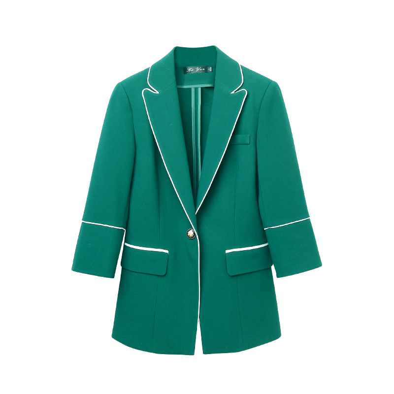 Blazer Pak Elegante Voorjaar Dames Zomer Pak Jasje Mode Groen