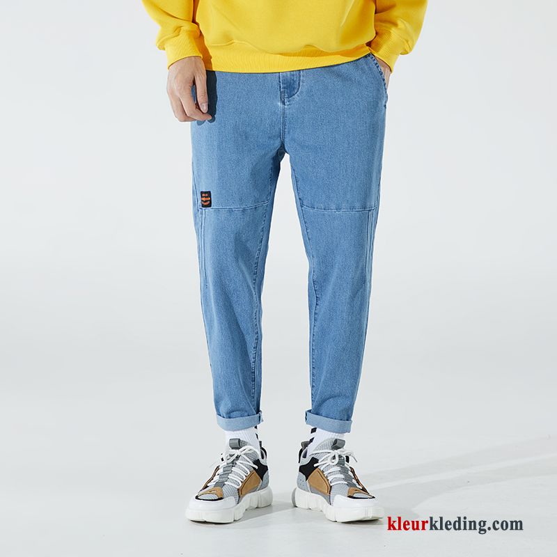 Broek Trendy Merk Spijkerbroek Jeans Licht Blauw Rechtdoor Heren Zomer