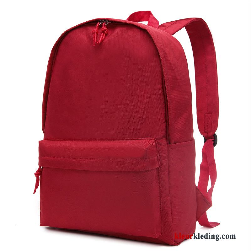 Casual Nieuw Doek Reizen Oxford Schooltas Heren Rugzak Rood