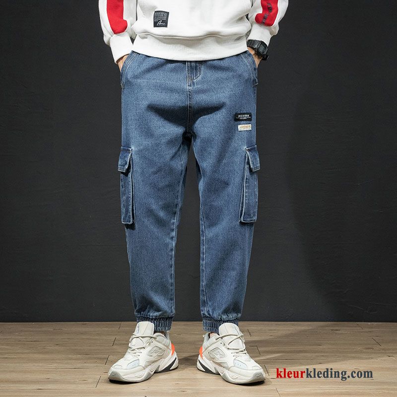 Casual Trend Trendy Merk Herfst Denim Spijkerbroek Jeans Blauw Heren