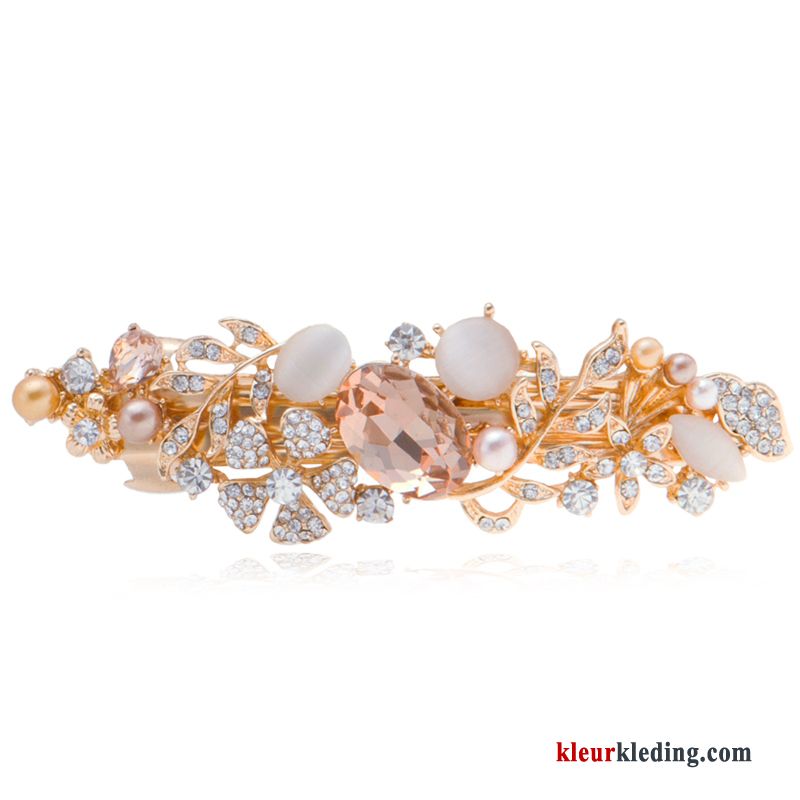 Dames Accessoires Kristal Bloemen Nieuw Haarspeld Hoofdtooi Haaraccessoires Strass Gouden