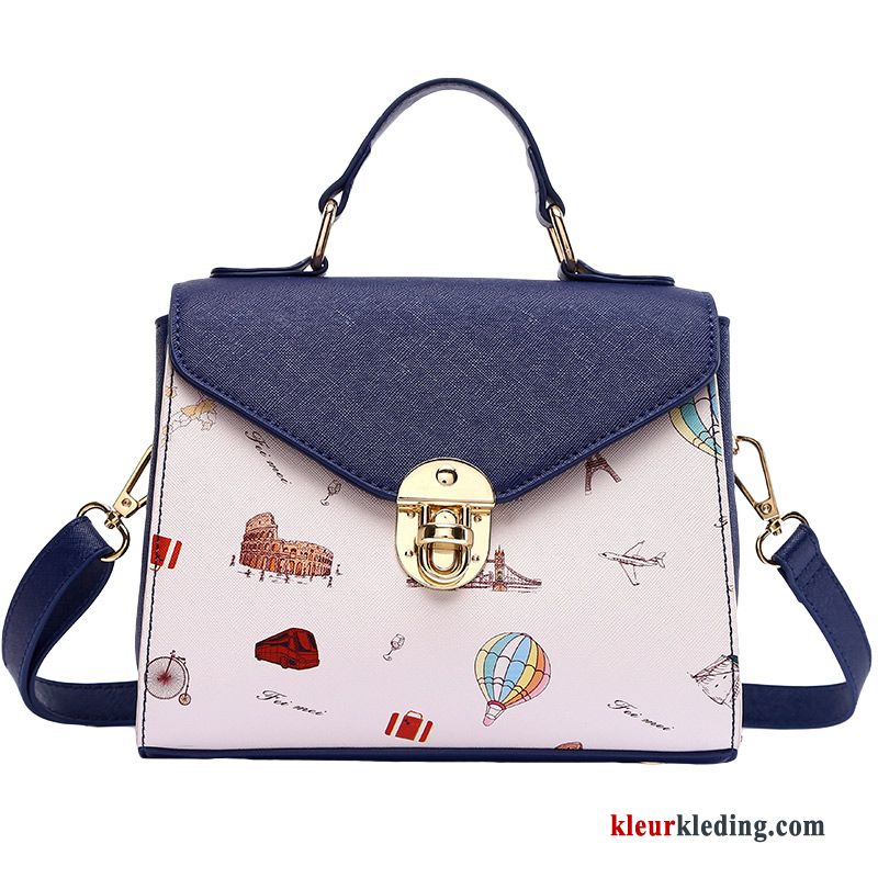 Dames Handtas Herfst Trend Alle Wedstrijden Mode Mini Messenger Tas Nieuw Winter Blauw