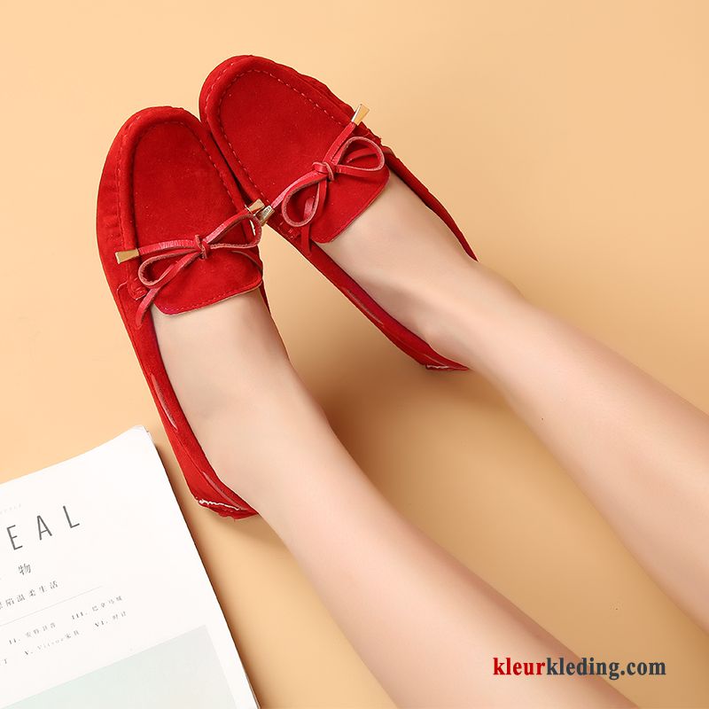 Dames Mocassins Plat Bootschoenen Mocassin Alle Wedstrijden 2018 Vrouwen Casual Pumps Rood