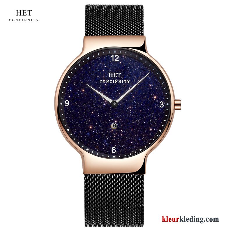 Heren 2019 Nieuw Sterrenhemel Trend Mode Waterdicht Horloge Rood Zwart Gouden