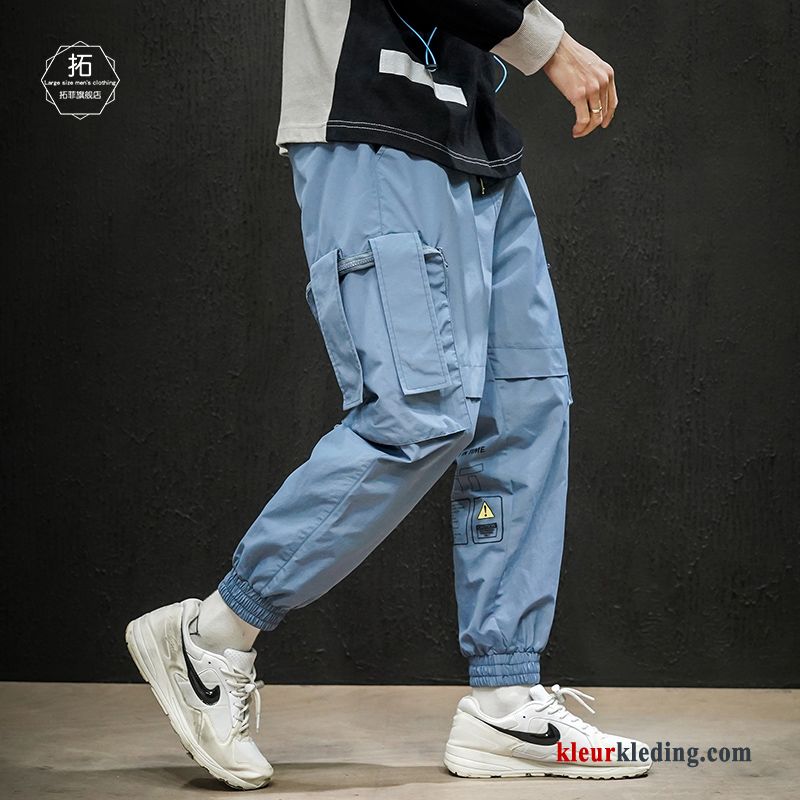 Heren Cargo Broek Trend Grote Maten Langs Strak Voorjaar Casual Trendy Merk