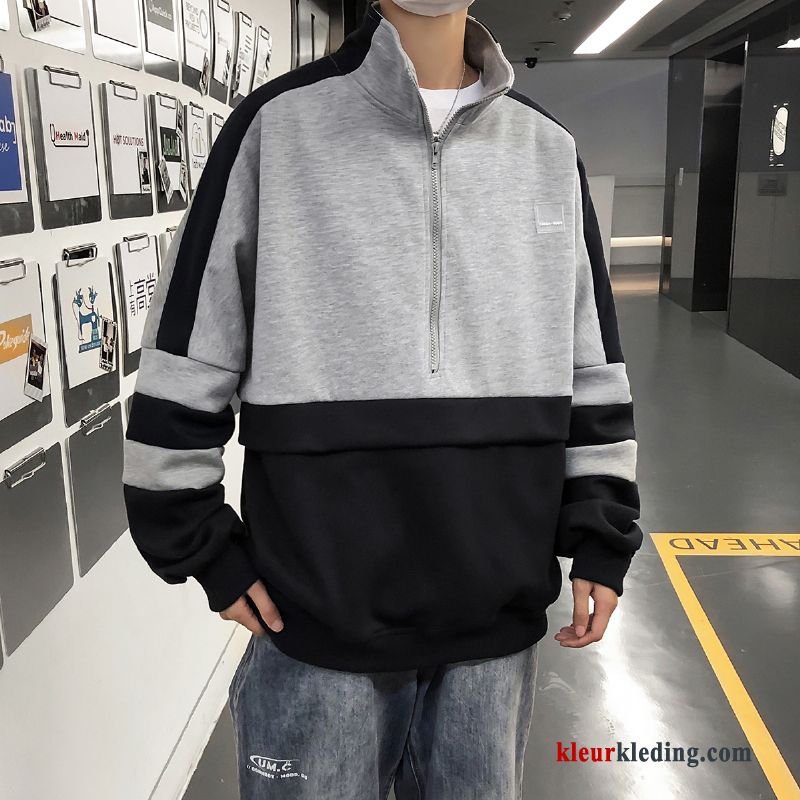 Heren Hoodie Losse Mannelijk Jasje Voorjaar Hip-hop Grijs Nieuw Casual