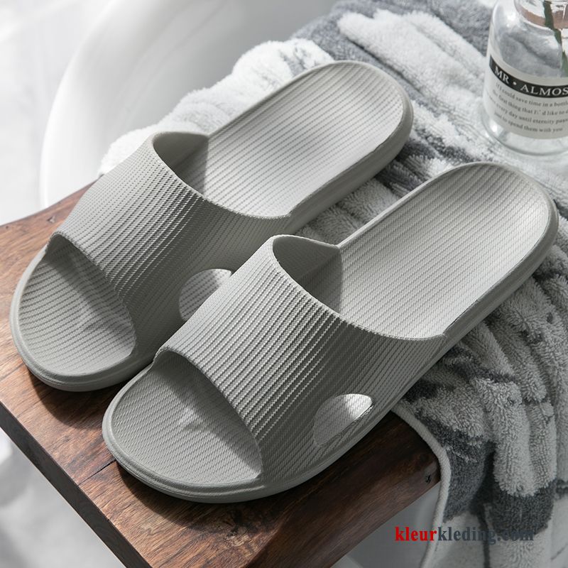 Heren Lovers Vrouw Slippers Badkamer Mannen Antislip Binnen Licht Grijs