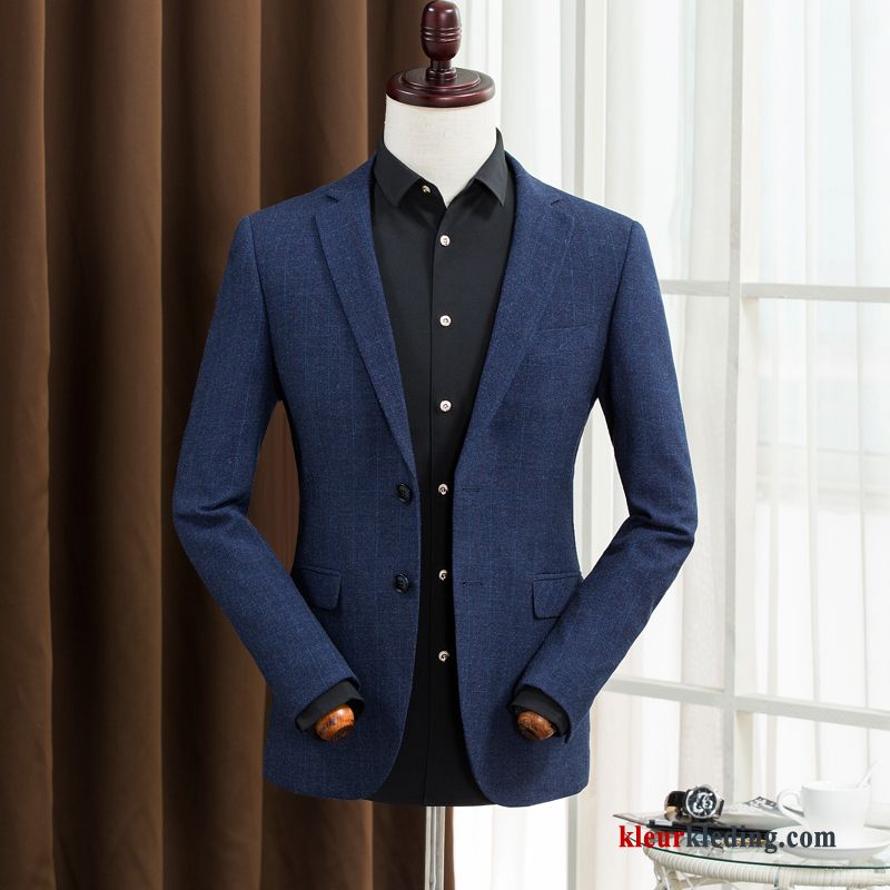 Heren Pak Herfst Persoonlijk Blauw Casual 2018 Jas Blazer