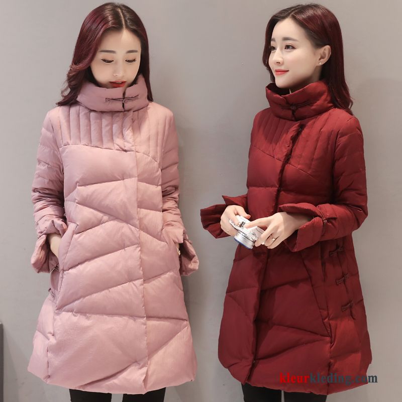 Jas Nieuw Winter Kleding Dunne Dames Roze Donsjack 2018