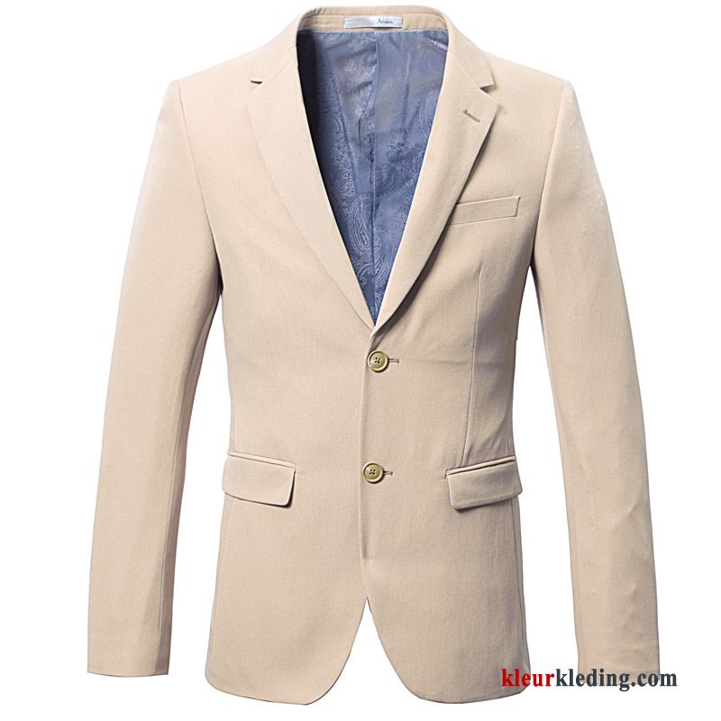 Jasje Pak Bedrijf Blazer Herfst Casual Heren Khaki