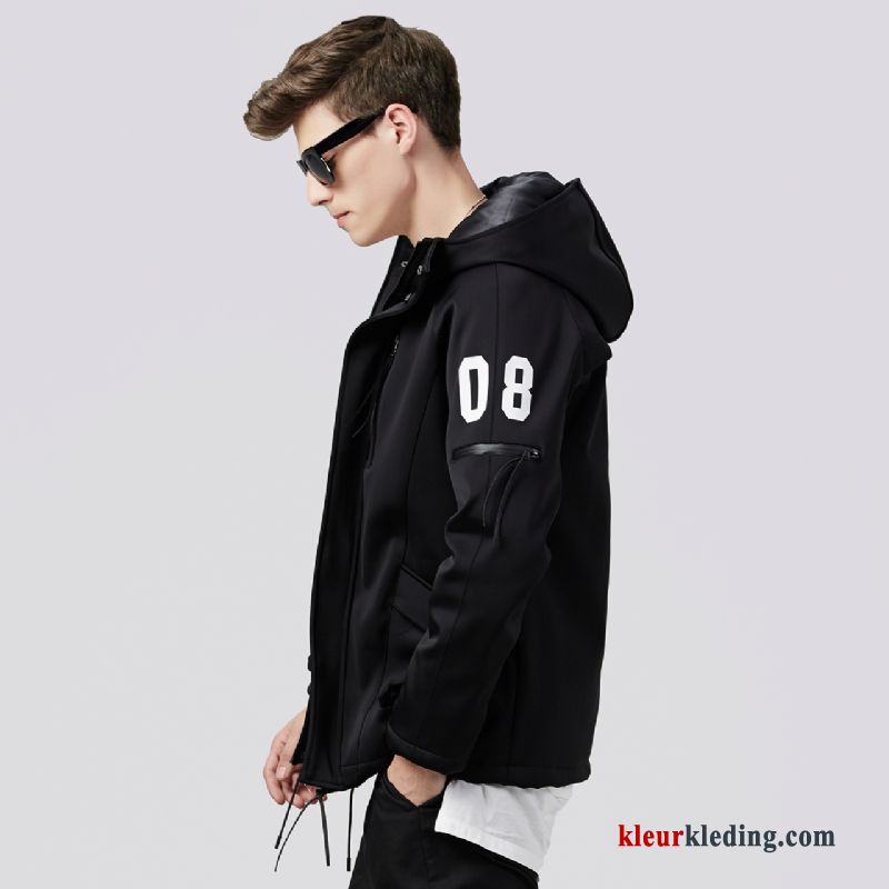 Katoenen Jas Hoodie Heren Winter Kleding Jeugd Trendy Merk Kort Slim Fit