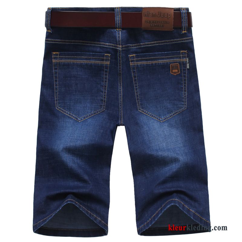 Korte Broek Elastiek Zomer Dunne Blauw Heren Mannelijk Casual