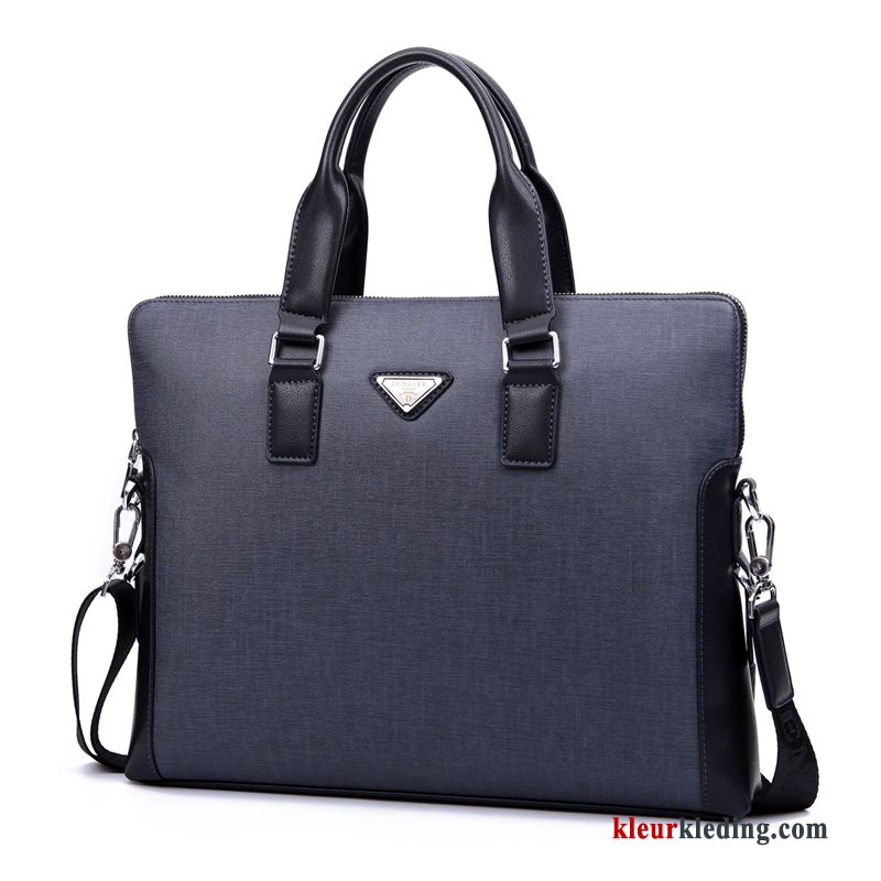 Messenger Tas Handtas Aktetas Heren Schoudertas Computer Tas Business Blauw