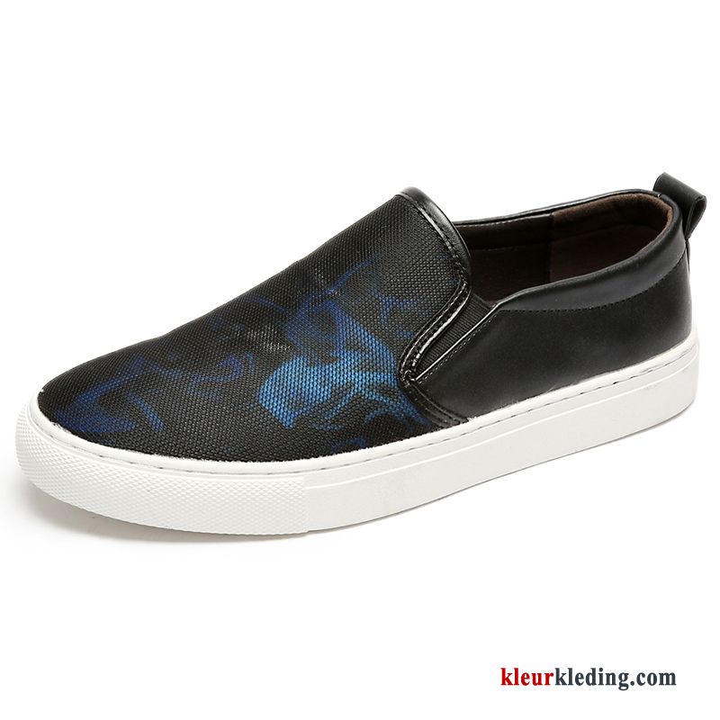 Mocassins Trend Slip On Schoenen Casual Voorjaar Mocassin Skateboard Schoenen Mannen Heren Zwart