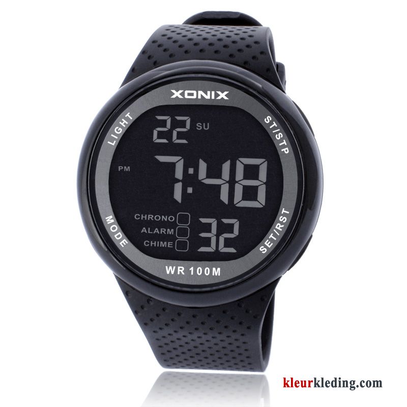 Mode Zwemmen Horloge Sport Outdoor Running Student Heren Zwart