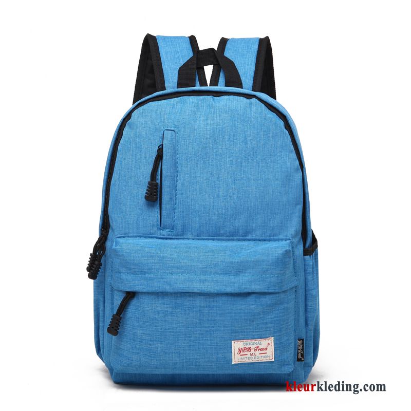 Rugzak Schooltas Heren Student Casual Computer Tas Mini De Middelbare School Blauw