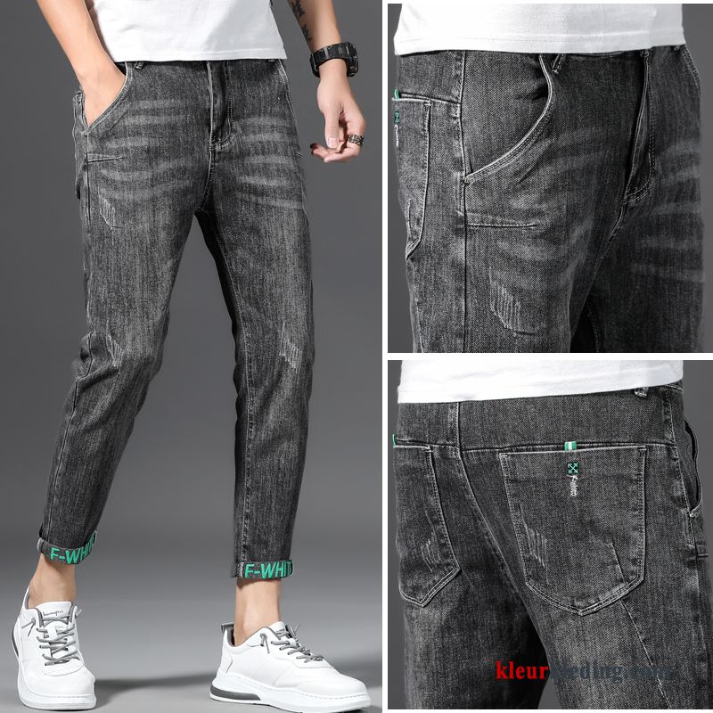 Slim Fit Spijkerbroek Jeans Heren Rechtdoor Trendy Merk Zwart Voorjaar Mannelijk