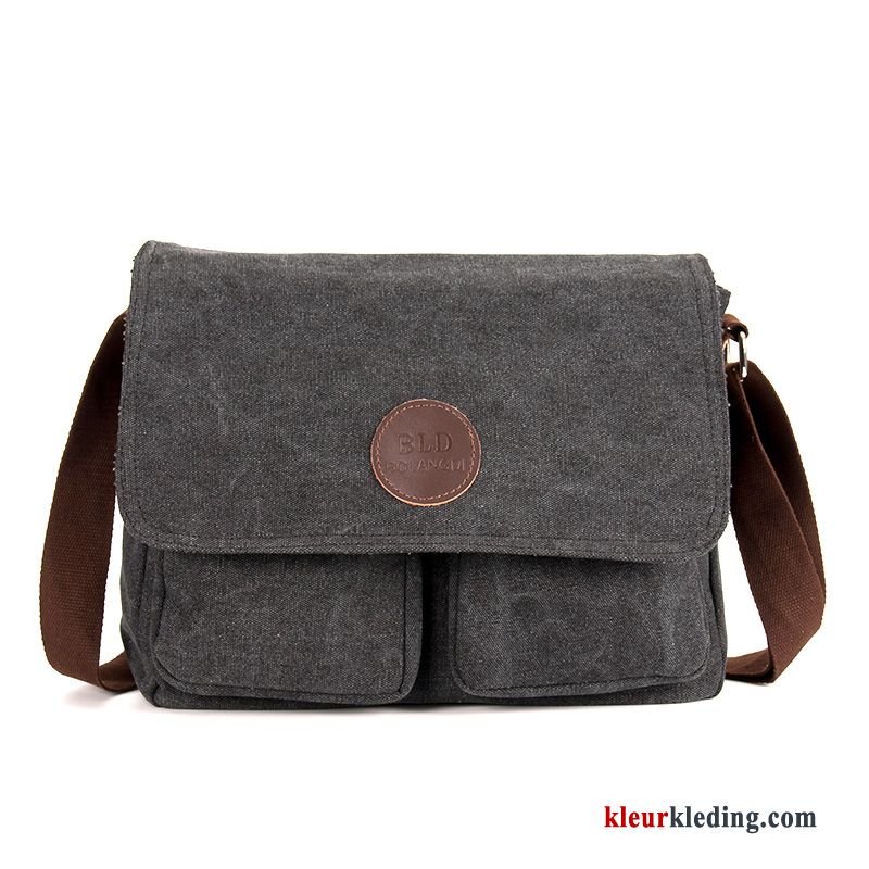 Tas Casual Schoudertas Reizen Canvas Mode Diepe Heren