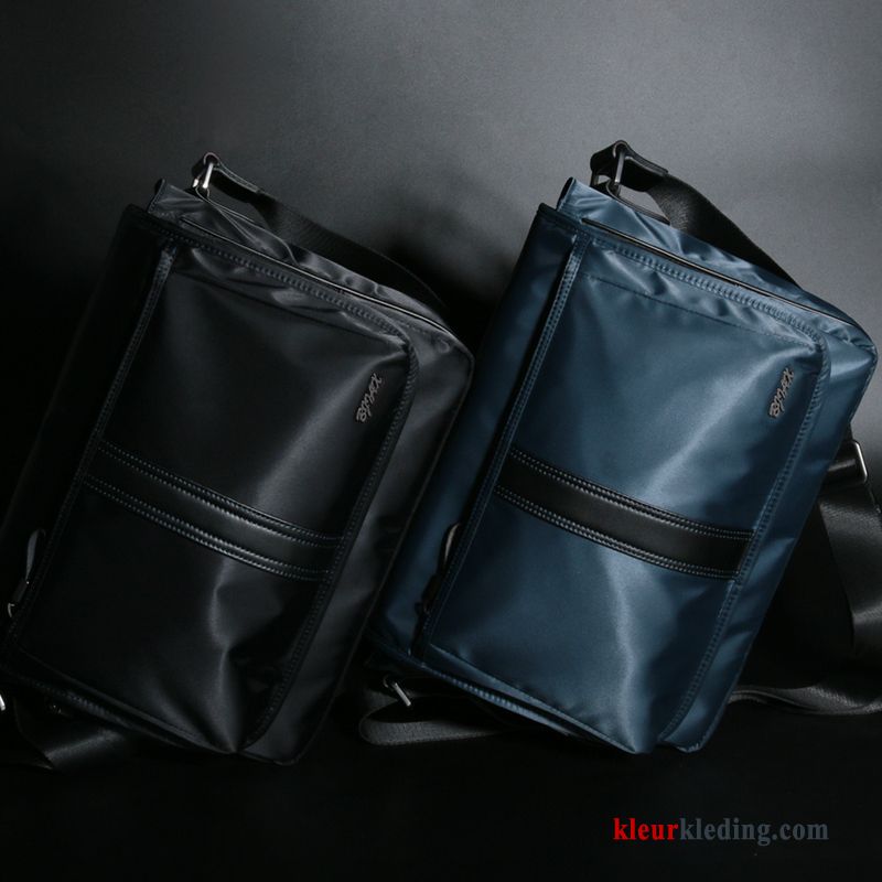 Tas Oxford Business Nieuw Canvas Schoudertas Messenger Tas Doek Heren Blauw