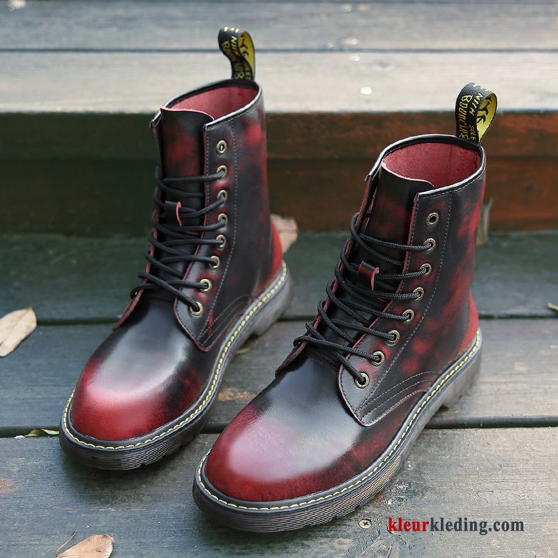 Trend Lovers Jeugd Laarzen Hoge Herfst Laars Schoenen Heren Rood Zwart