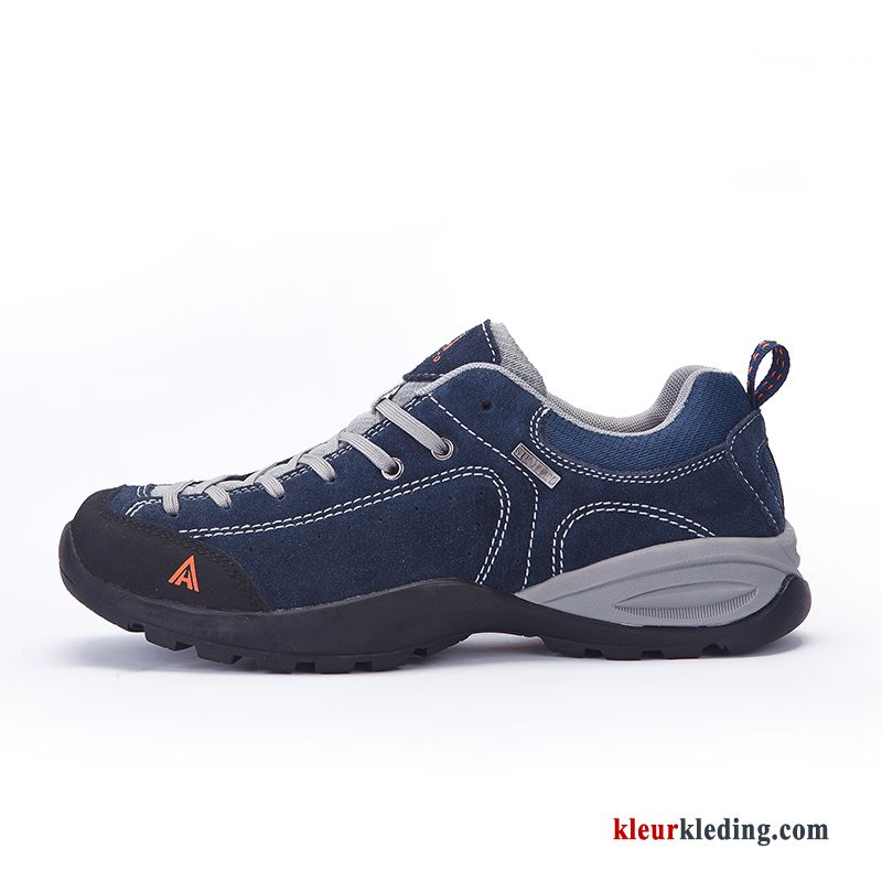 Wandelschoenen Herfst Outdoor Waterdicht Trekking Ademende Mannen Grote Maten Schoenen Heren Blauw