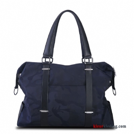 Aktetas Schoudertas Casual Reizen Oxford Handtas Grote Capaciteit Heren Blauw