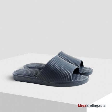 Antislip Slippers Pantoffels Mannen Zomer Binnen Grote Maten Badkamer Heren Marineblauw