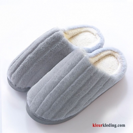 Binnen Winter Vrouwen 2018 Mooie Mannen Slippers Lovers Heren Grijs