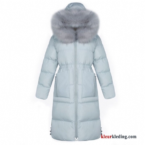 Blauw Hete Verkoop Winter Lang Dames Katoenen Jas Nieuw