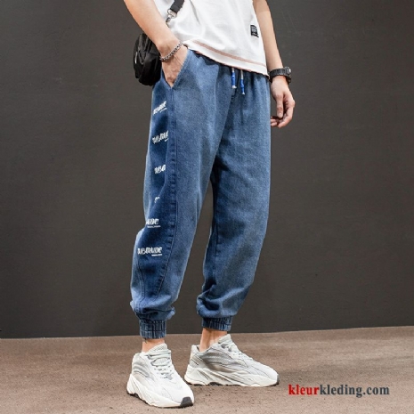 Blauw Spijkerbroek Jeans Hip-hop Herfst Losse Trendy Merk Cargo Broek Heren