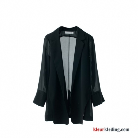 Blazer Chiffon Zonbeschermingskleding Losse Voorjaar Dames Lang Cardigan Nieuw