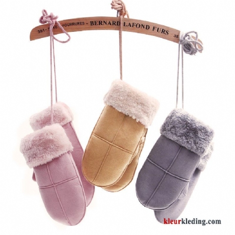 Blijf Warm Dames Handschoen Pluche Winter Schattig Verdikken Cyclus