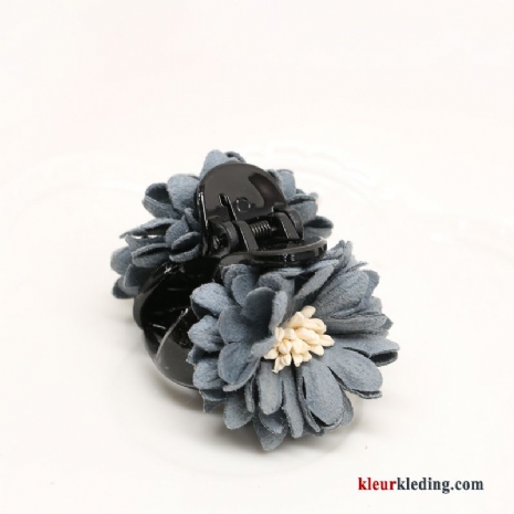 Bloemen Accessoires Haarspeld Kleurrijk Hoofdtooi Haaraccessoires Klem Geruit Dames Blauw