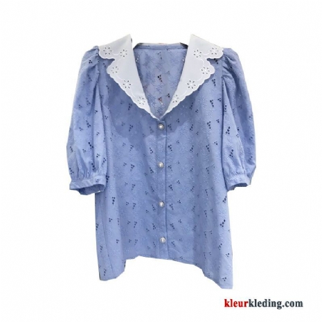 Blouse Nieuw Trend Korte Mouw Overhemd Zomer Jasje Groot Dames