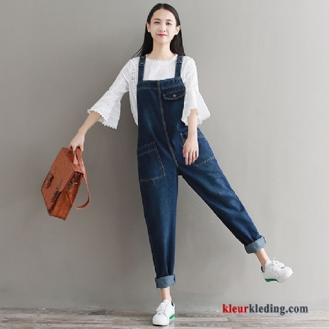 Bretels Broek Dames 2018 Grote Maten Losse Student Winter Nieuw Denim