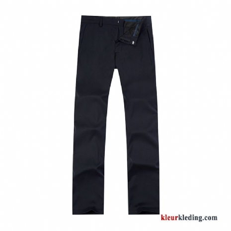 Broek Casual Broek Blauw Vogel Trend Slim Fit Heren Zwart