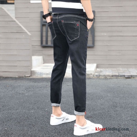 Broek Casual Mini Heren Zomer Spijkerbroek Jeans Zwart Trend